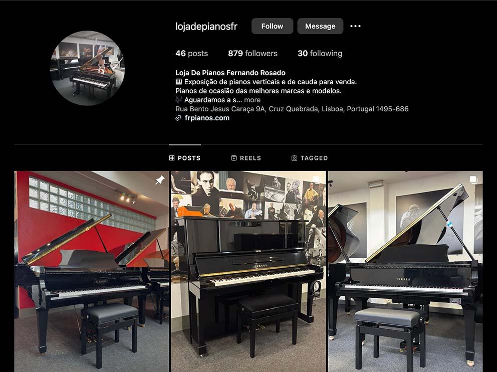 Instagram Piano Shop